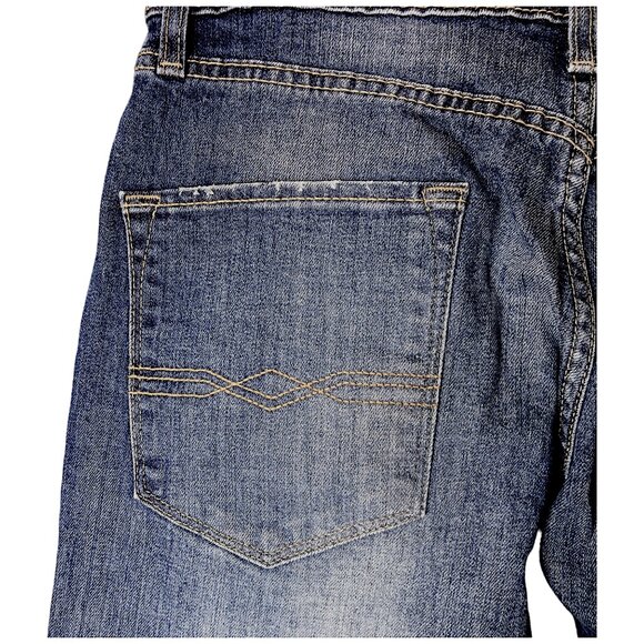 Men's-Levi's Denizen 208 Regular Taper Fit Jeans SIZE 29X32- BLUE-Slight Stretch - Picture 12 of 14